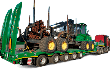 перевозка форвардера на трале